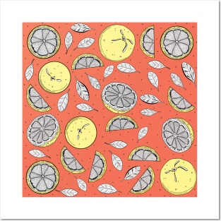 Happy, colorful orange pattern Posters and Art